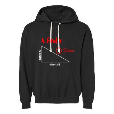 Funny Math Find X Diagram Triangle Lover Garment-Dyed Fleece Hoodie