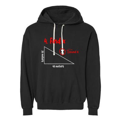 Funny Math Find X Diagram Triangle Lover Garment-Dyed Fleece Hoodie