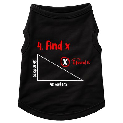 Funny Math Find X Diagram Triangle Lover Doggie Tank