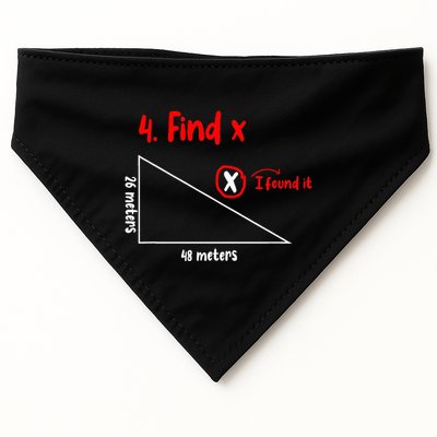 Funny Math Find X Diagram Triangle Lover USA-Made Doggie Bandana