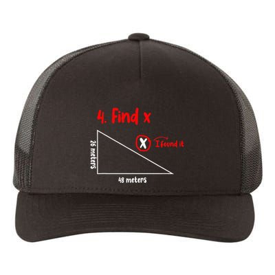 Funny Math Find X Diagram Triangle Lover Yupoong Adult 5-Panel Trucker Hat