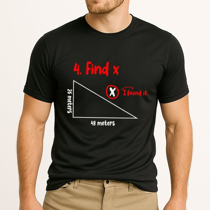 Funny Math Find X Diagram Triangle Lover Performance Shirt