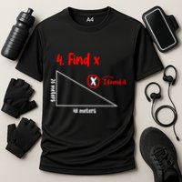Funny Math Find X Diagram Triangle Lover Performance Shirt