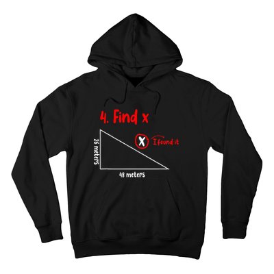 Funny Math Find X Diagram Triangle Lover Hoodie