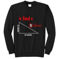 Funny Math Find X Diagram Triangle Lover Sweatshirt