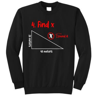 Funny Math Find X Diagram Triangle Lover Sweatshirt