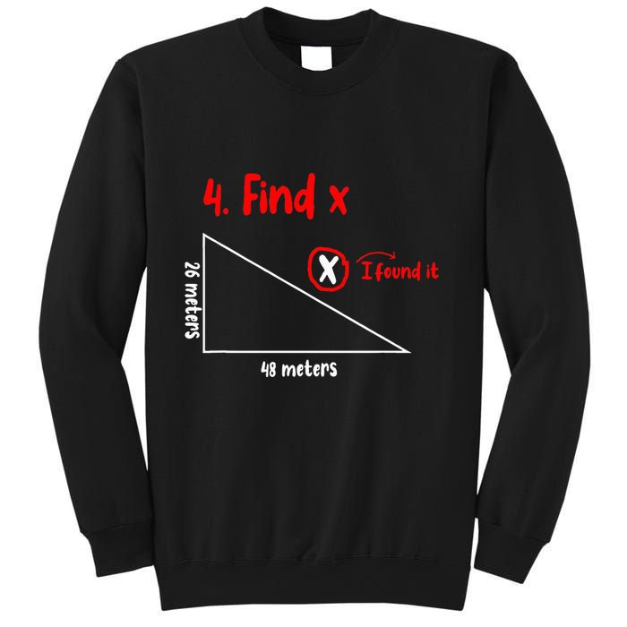 Funny Math Find X Diagram Triangle Lover Sweatshirt