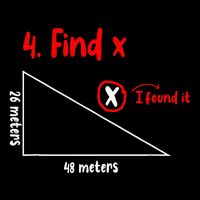 Funny Math Find X Diagram Triangle Lover T-Shirt