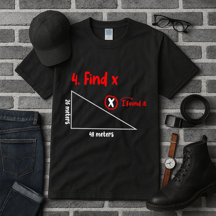 Funny Math Find X Diagram Triangle Lover Tall T-Shirt
