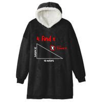 Funny Math Find X Diagram Triangle Lover Hooded Wearable Blanket