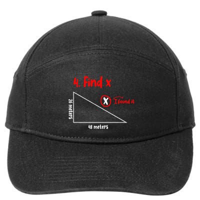 Funny Math Find X Diagram Triangle Lover 7-Panel Snapback Hat