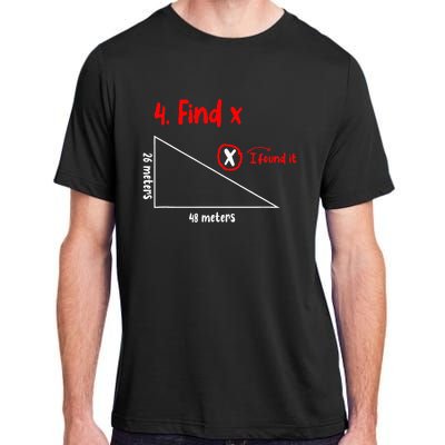 Funny Math Find X Diagram Triangle Lover Adult ChromaSoft Performance T-Shirt