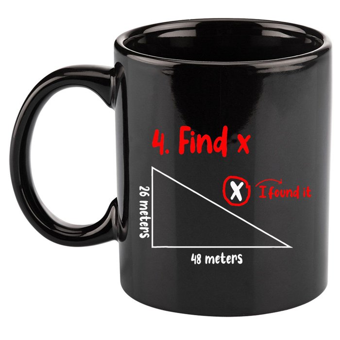 Funny Math Find X Diagram Triangle Lover 11oz C Handle Ceramic Mug