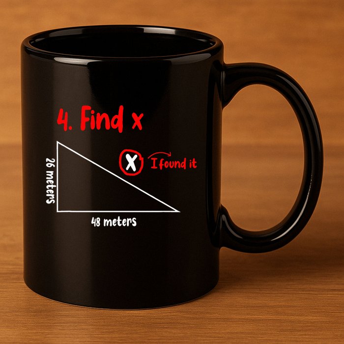 Funny Math Find X Diagram Triangle Lover 11oz C Handle Ceramic Mug