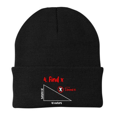 Funny Math Find X Diagram Triangle Lover Beanie