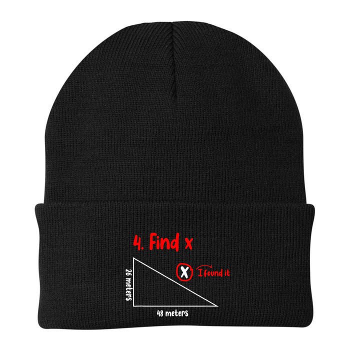 Funny Math Find X Diagram Triangle Lover Beanie