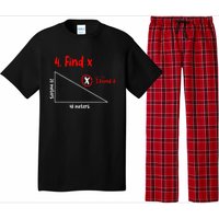 Funny Math Find X Diagram Triangle Lover Pajama Set