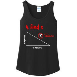 Funny Math Find X Diagram Triangle Lover Ladies Essential Tank