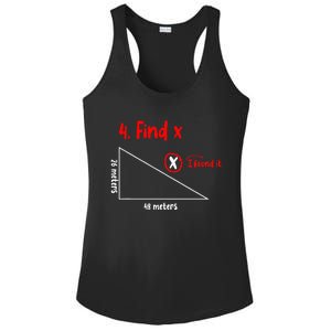 Funny Math Find X Diagram Triangle Lover Ladies PosiCharge Competitor Racerback Tank