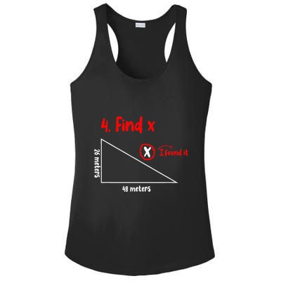 Funny Math Find X Diagram Triangle Lover Ladies PosiCharge Competitor Racerback Tank