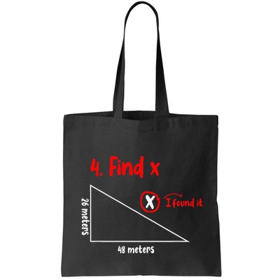 Funny Math Find X Diagram Triangle Lover Bag