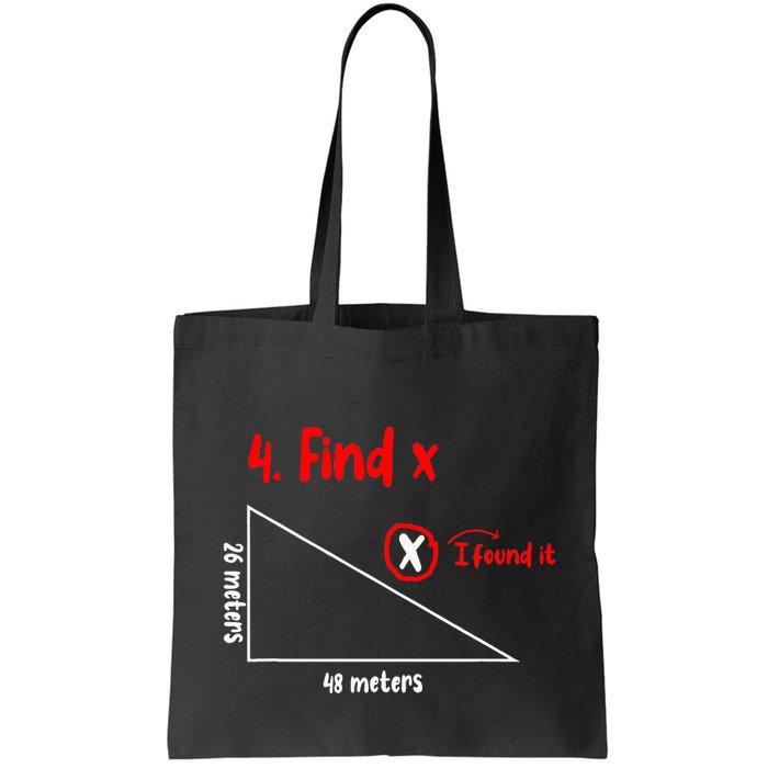 Funny Math Find X Diagram Triangle Lover Bag