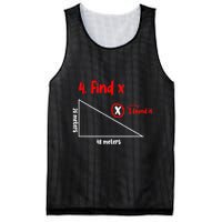 Funny Math Find X Diagram Triangle Lover Mesh Reversible Basketball Jersey Tank