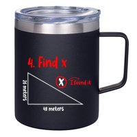 Funny Math Find X Diagram Triangle Lover 12oz Stainless Steel Coffee Mug