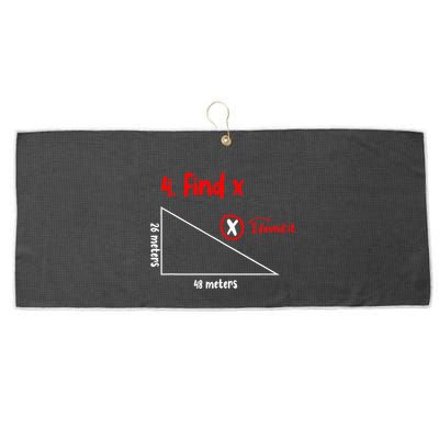 Funny Math Find X Diagram Triangle Lover Large Microfiber Waffle Golf Towel