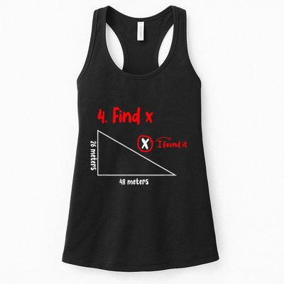 Funny Math Find X Diagram Triangle Lover Womens Tank Top