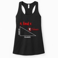 Funny Math Find X Diagram Triangle Lover Womens Tank Top