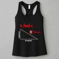 Funny Math Find X Diagram Triangle Lover Womens Tank Top