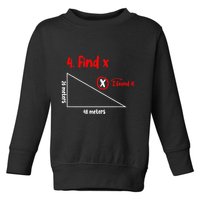 Funny Math Find X Diagram Triangle Lover Toddler Sweatshirt