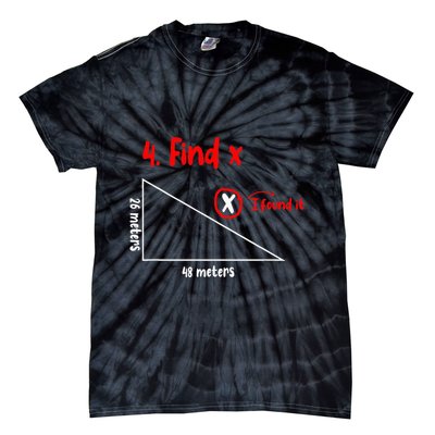 Funny Math Find X Diagram Triangle Lover Tie-Dye T-Shirt