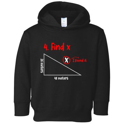 Funny Math Find X Diagram Triangle Lover Toddler Hoodie