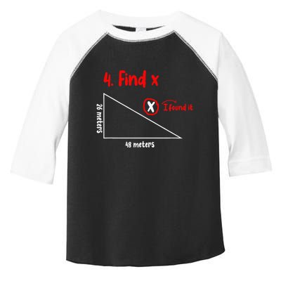 Funny Math Find X Diagram Triangle Lover Toddler Fine Jersey T-Shirt