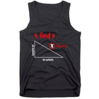 Funny Math Find X Diagram Triangle Lover Tank Top