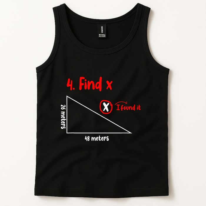 Funny Math Find X Diagram Triangle Lover Tank Top