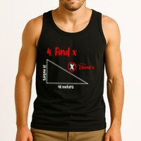 Funny Math Find X Diagram Triangle Lover Tank Top