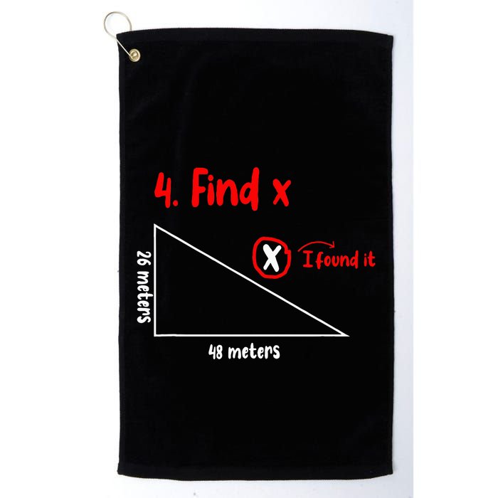 Funny Math Find X Diagram Triangle Lover Golf Towel