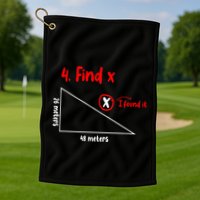 Funny Math Find X Diagram Triangle Lover Golf Towel
