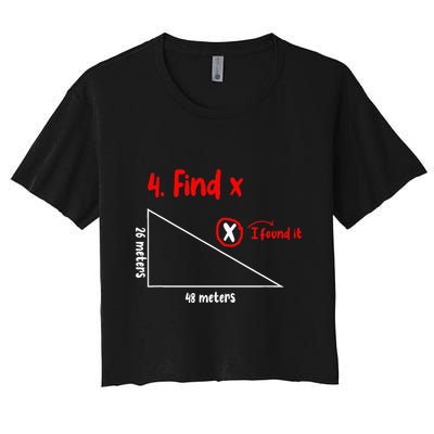 Funny Math Find X Diagram Triangle Lover Crop Top