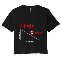 Funny Math Find X Diagram Triangle Lover Crop Top
