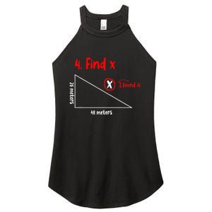 Funny Math Find X Diagram Triangle Lover Women's Perfect Tri Rocker Tank