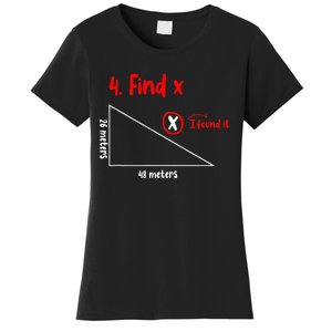 Funny Math Find X Diagram Triangle Lover Women's T-Shirt