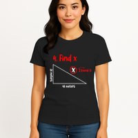 Funny Math Find X Diagram Triangle Lover Womens T-Shirt