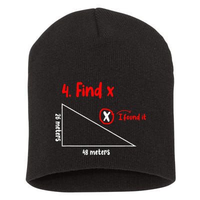 Funny Math Find X Diagram Triangle Lover Short Acrylic Beanie