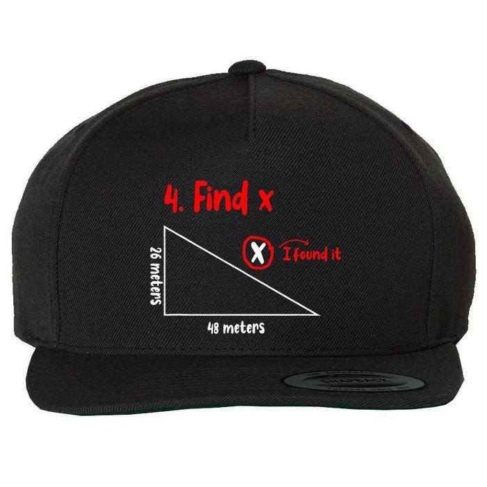 Funny Math Find X Diagram Triangle Lover Wool Snapback Cap