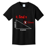 Funny Math Find X Diagram Triangle Lover Kids T-Shirt