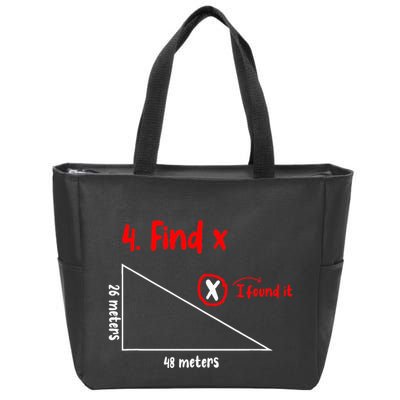 Funny Math Find X Diagram Triangle Lover Zip Tote Bag
